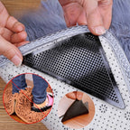 Lot de 8 triangles antidérapants réutilisables pour tapis