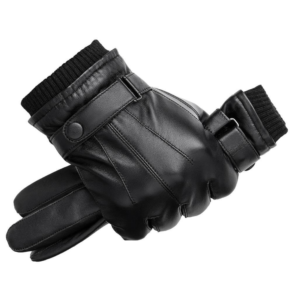 Gants en cuir véritable