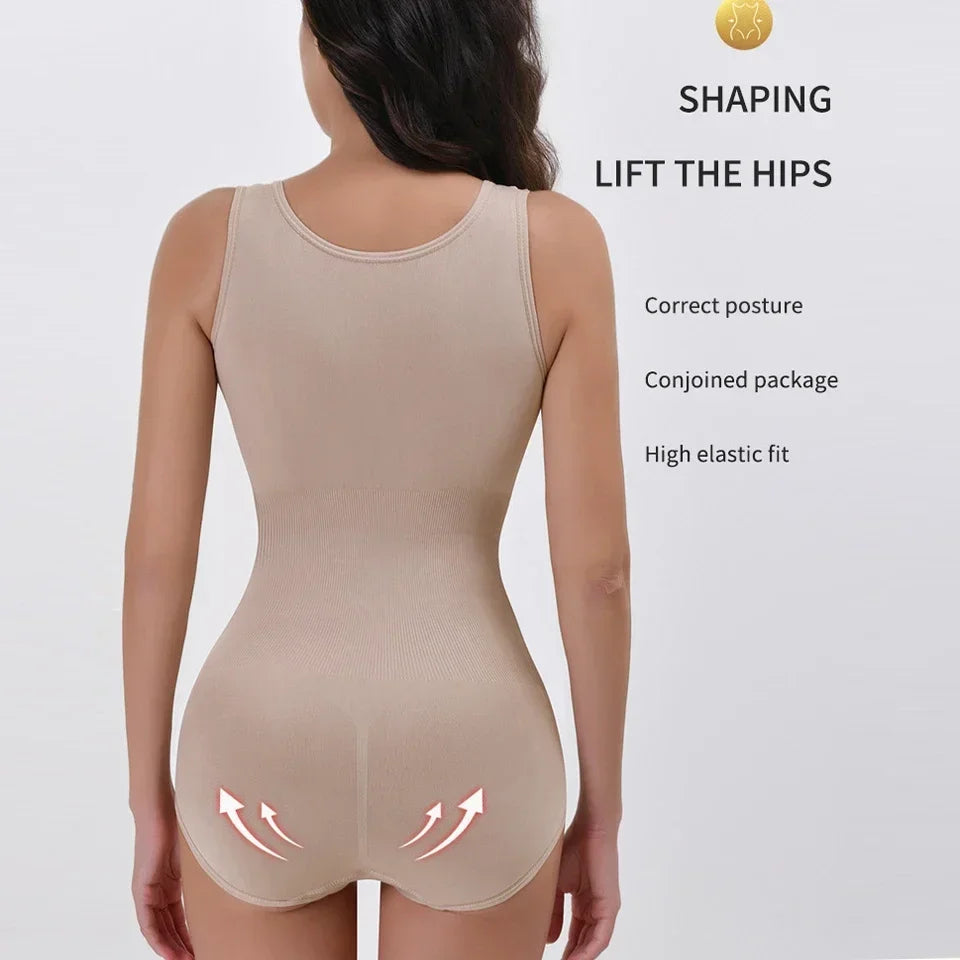 Body Gainant Femme avec Corset Réglable à Fermeture Agrafes – Effet Sculptant et Ventre Plat