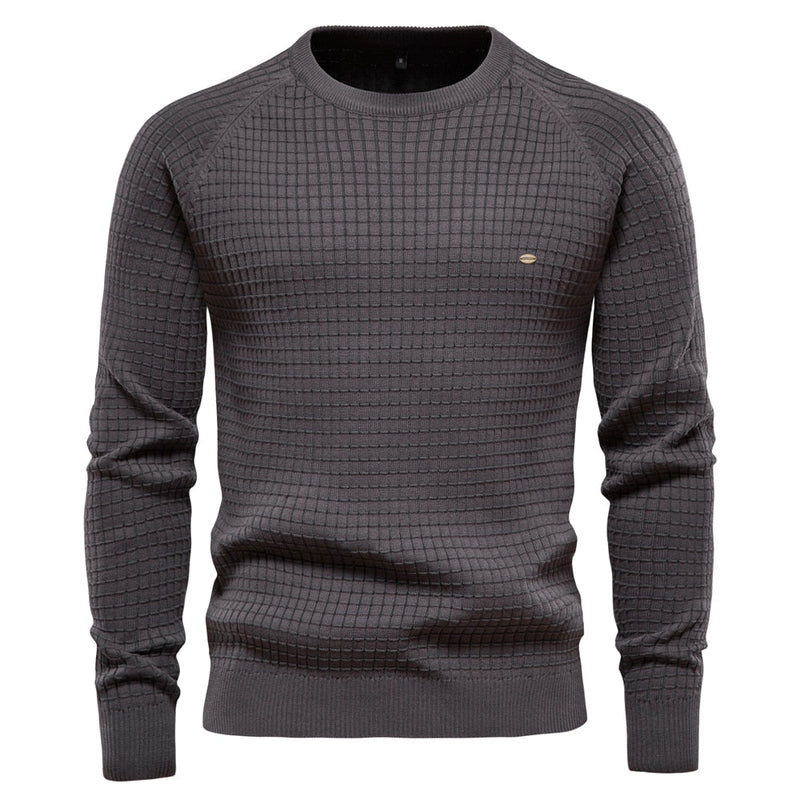 Pull maillé col rond pour homme