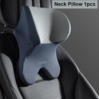 Coussin Lombaire & Oreiller Cervical pour Voiture – Mousse à Mémoire de Forme, Soutien du Dos et du Cou – Confort de Conduite