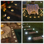 4 x spot LED lumineux pour jardin