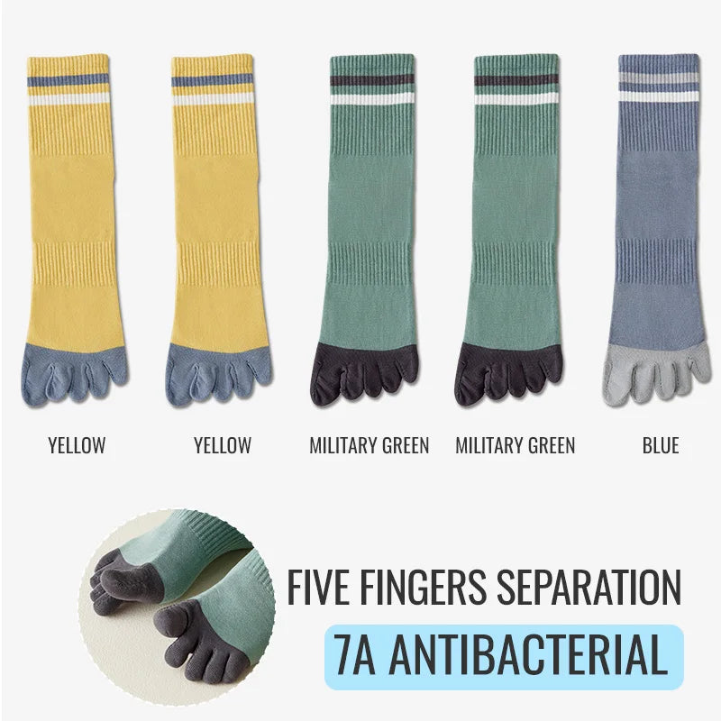 5 paires de Chaussettes Longues à 5 Doigts – Anti-Odeur & Anti-Frottement