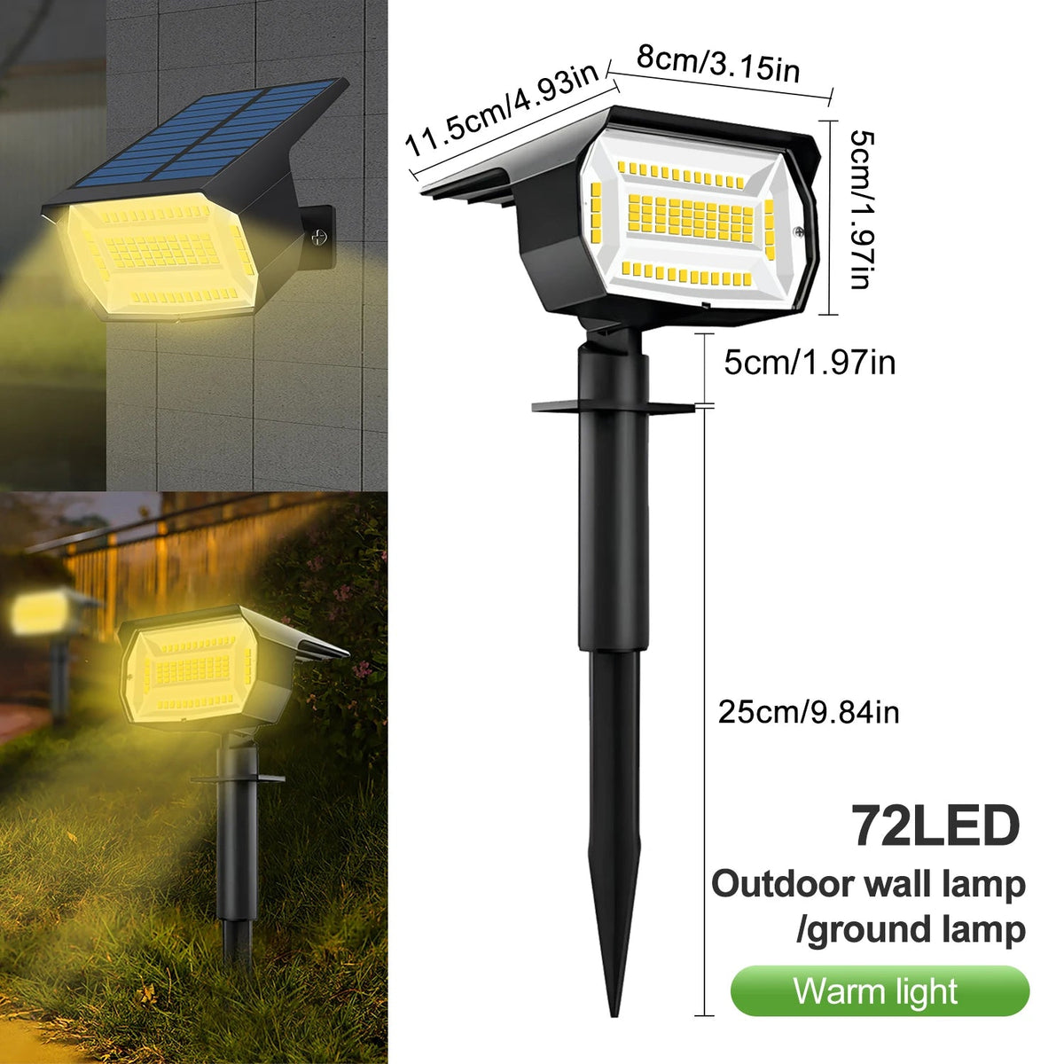Solar LED Projector for Garden and Outdoor Use