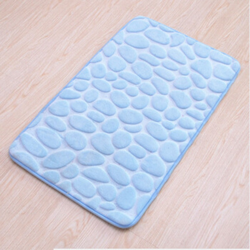 Pebble-effect bath mat