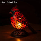 Birdy - Lampe Oiseau Cardinal Rouge Décorative
