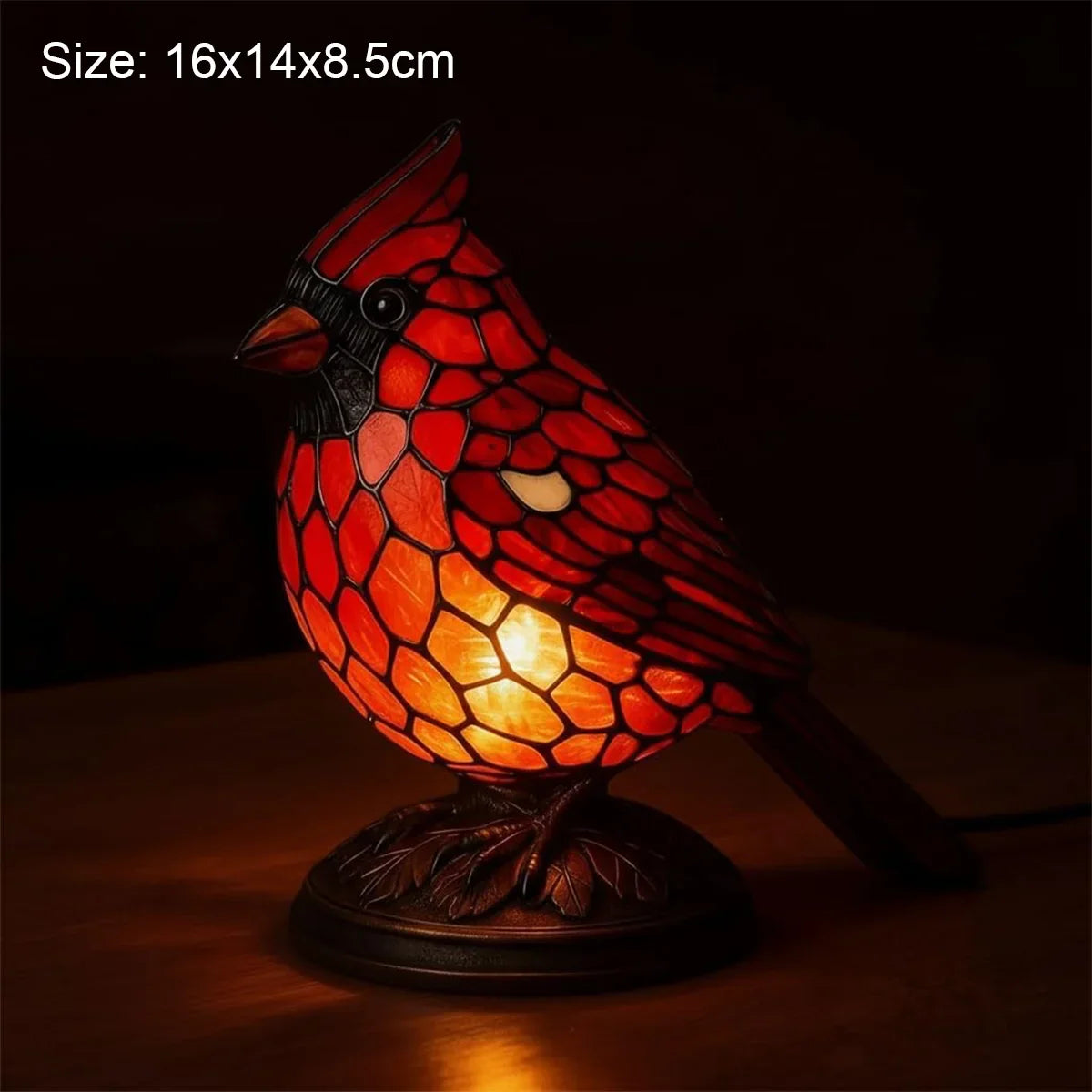 Birdy - Lampe Oiseau Cardinal Rouge Décorative