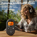 Radio de Poche AM/FM Rechargeable USB – Écran Rétroéclairé & Écouteurs Stéréo OFFERTS