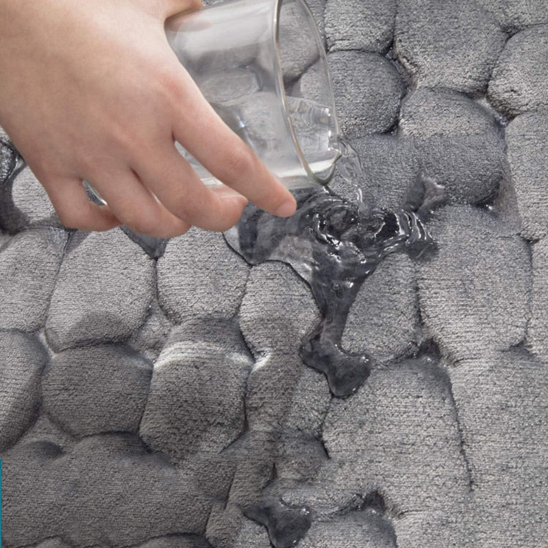 Tapis de bain effet galets