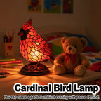 Birdy - Lampe Oiseau Cardinal Rouge Décorative