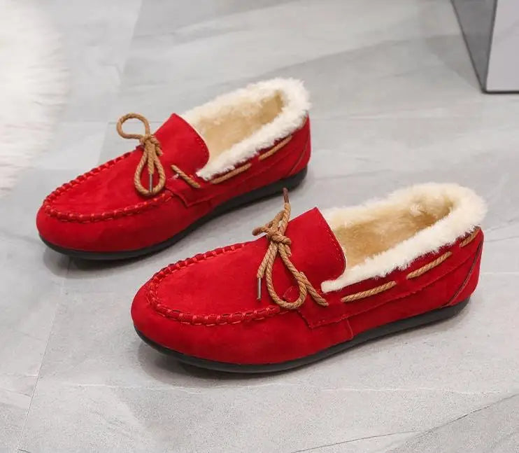 Mocasines de invierno para mujer con interior polar