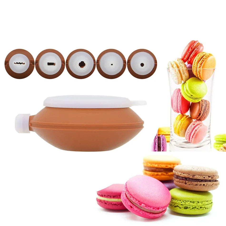 Kit de Décoration Pâtisserie en Silicone avec 4 Douilles – Poche à Douille Réutilisable pour Gâteaux, Cupcakes, Macarons & Glaçage