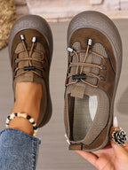 Baskets Slip-On à Lacets Élastiques & Semelles Antidérapantes