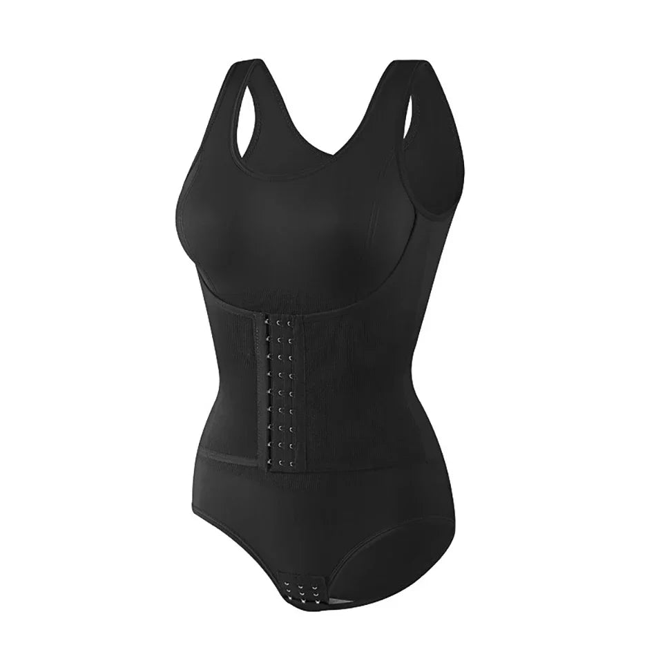 Body Gainant Femme avec Corset Réglable à Fermeture Agrafes – Effet Sculptant et Ventre Plat