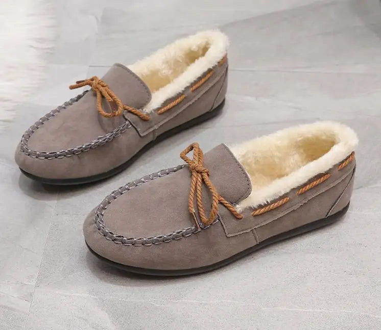 Mocasines de invierno para mujer con interior polar