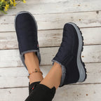 Bottines d’Hiver Mixte Chaudes avec Doublure Polaire – Tissu Déperlant, Semelle Antidérapante à Plateforme