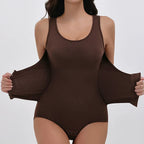 Body Gainant Femme avec Corset Réglable à Fermeture Agrafes – Effet Sculptant et Ventre Plat