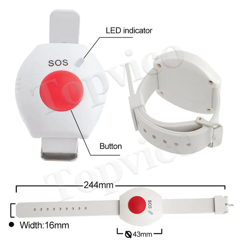 Bouton d'appel d'urgence pour personne âgée - Sans fil