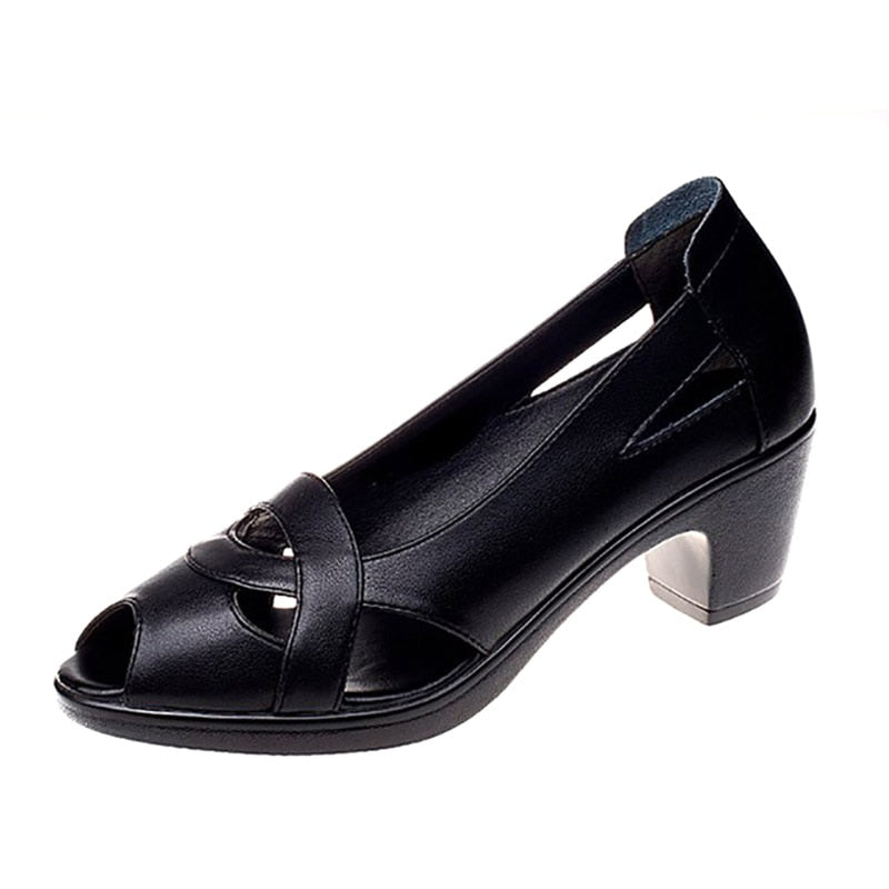 Escarpins ajourés à talons