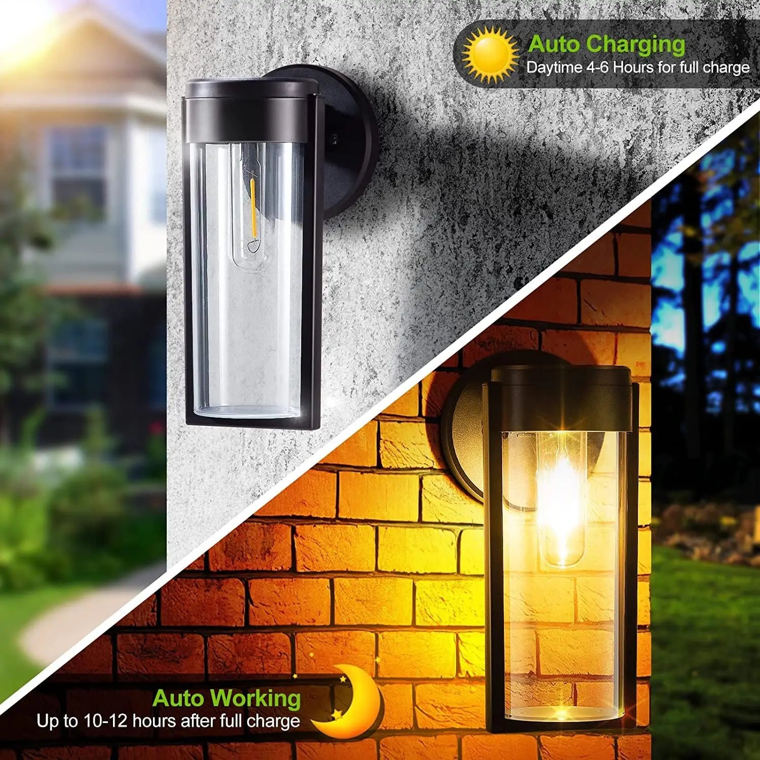 Lanterne Murale Solaire IP65 Automatique - Jardin & Terrasse