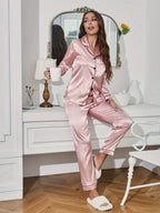 Ensemble de Pyjama Chic en Satin pour Femme