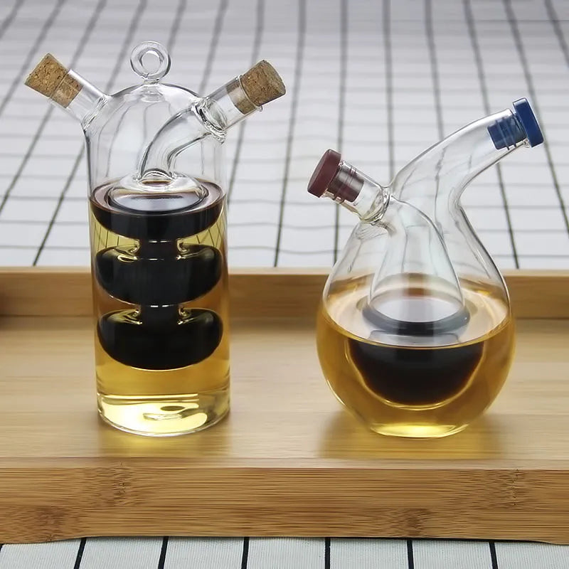 Bouteille Italienne Transparente Duo Huile et Vinaigre