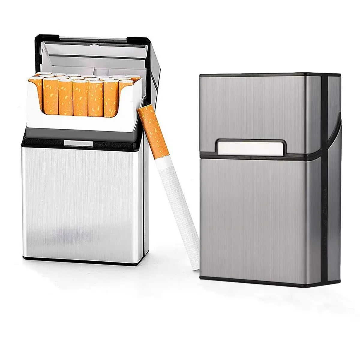 Boîte à Cigarette à Couvercle Magnétique en Alliage d'Aluminium