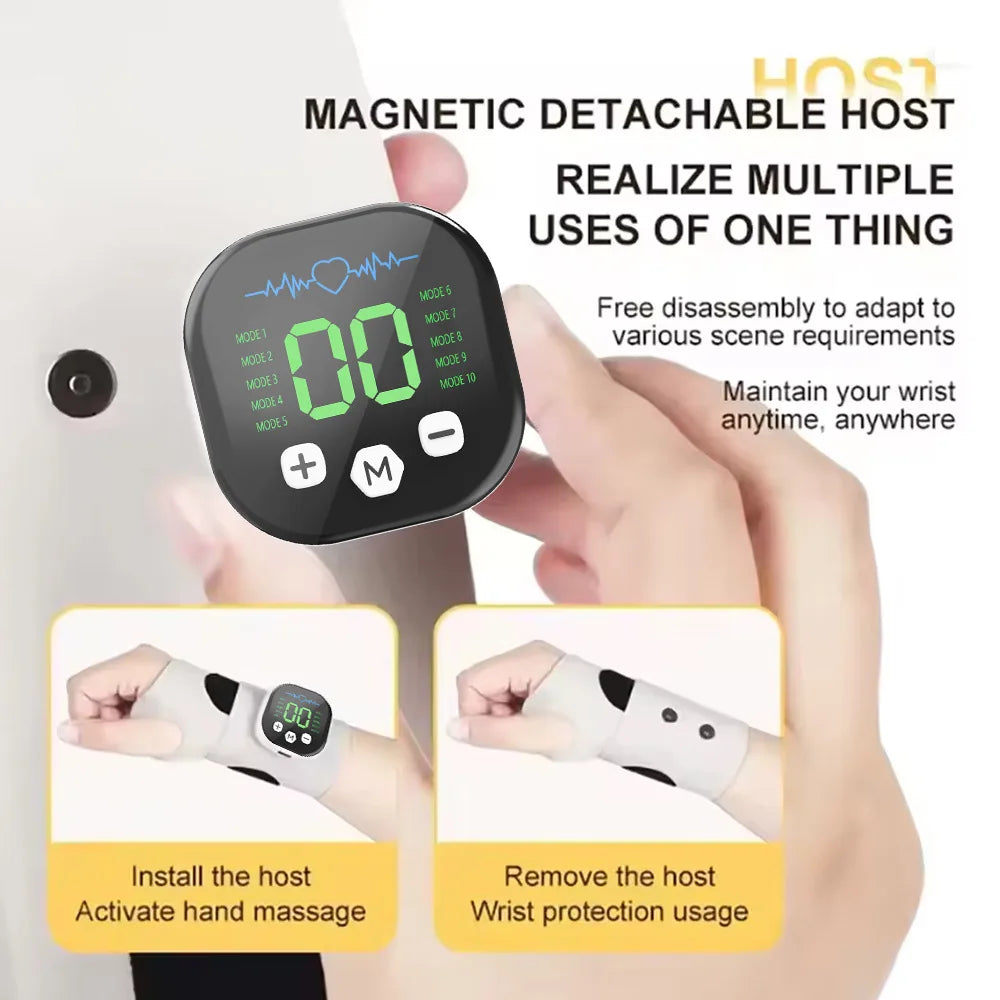 Masseur Électrique de Poignet EMS Sans Fil Ambidextre – 10 Modes de Massage & 29 Intensités