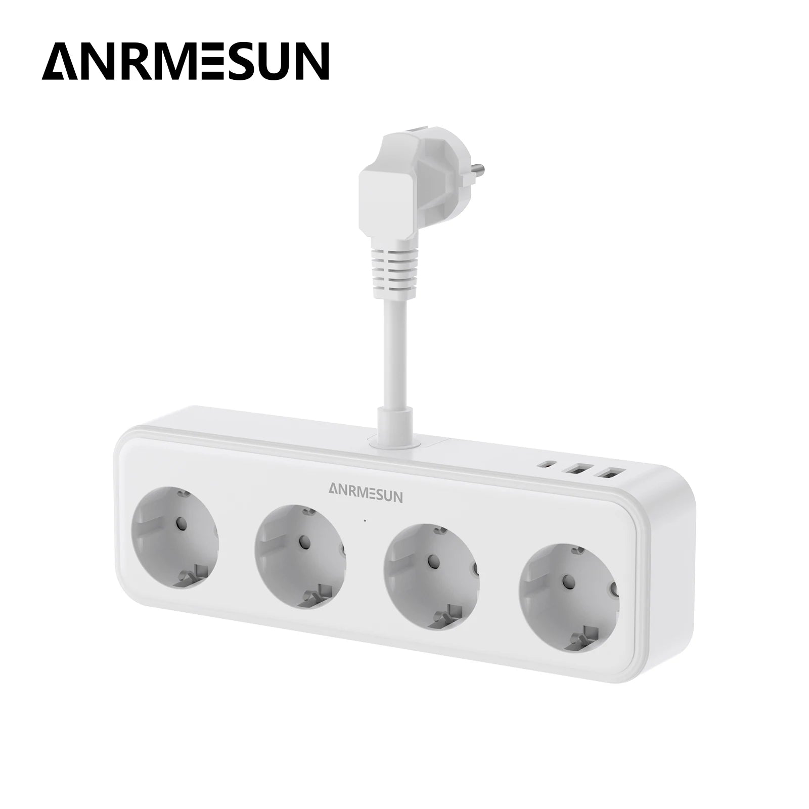 Bloc multiprise 3840W — 4 prises AC + 3 ports USB dont USB-C PD 20W