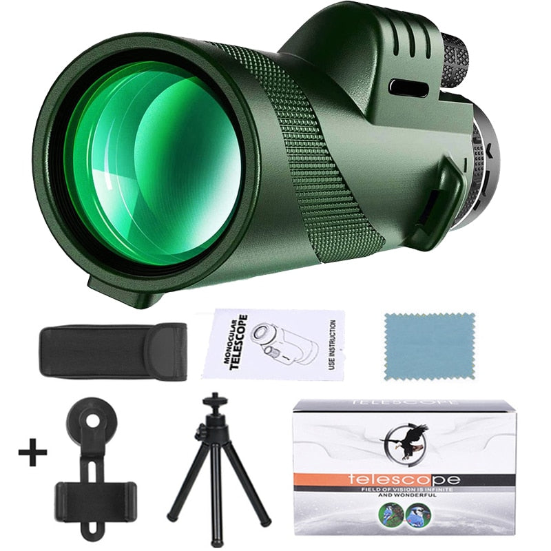 Powerful 80x100 HD Monocular Telescope