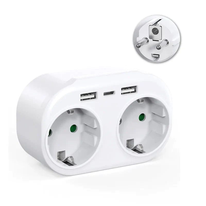 Multiprise murale 5 en 1 - USB et USB Type C