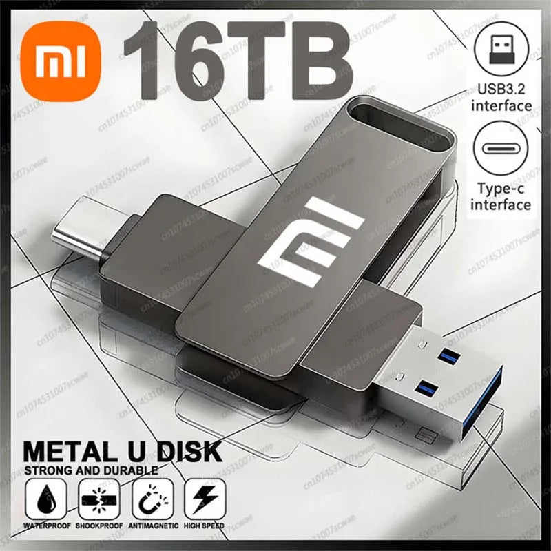 Clé USB 3.2 Jusqu'à 16TB + Adaptateur Type-C OFFERT