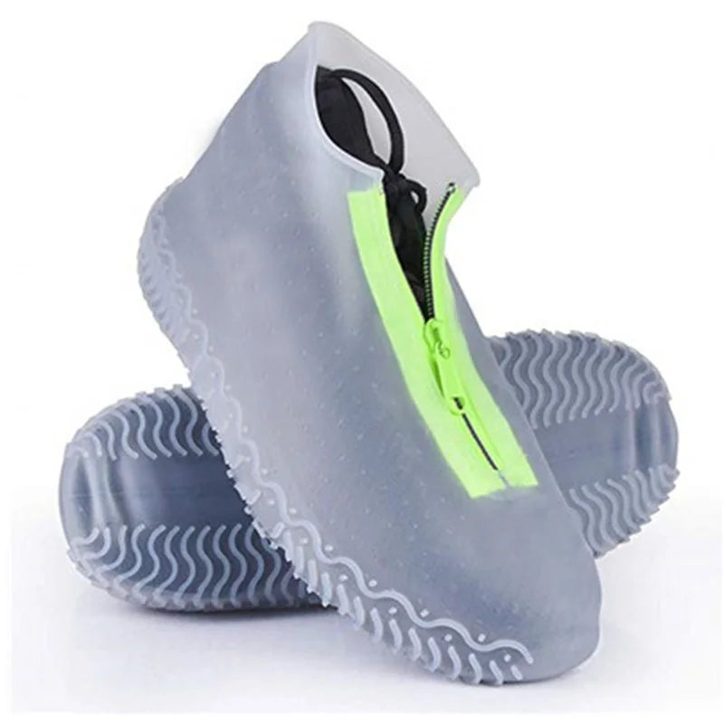 Paire de Couvres Chaussures imperméables avec fermeture Zip - Silicone Souple