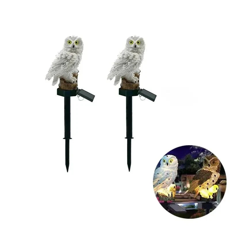 Lampe Solaire Décoration jardin Chouette réaliste