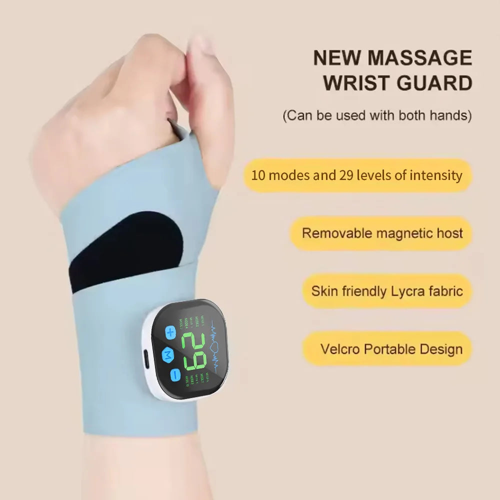 Masseur Électrique de Poignet EMS Sans Fil Ambidextre – 10 Modes de Massage & 29 Intensités