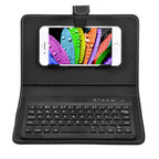 Mini clavier sans fil Bluetooth pour Smartphone - Avec étui en cuir PU