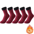 5x Paire de Chaussettes thermiques avec doublure polaire