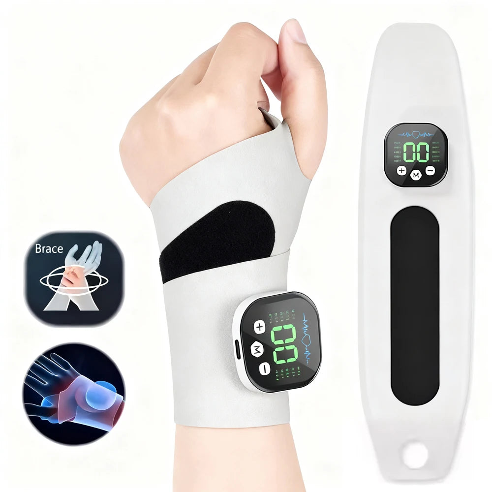 Masseur Électrique de Poignet EMS Sans Fil Ambidextre – 10 Modes de Massage & 29 Intensités