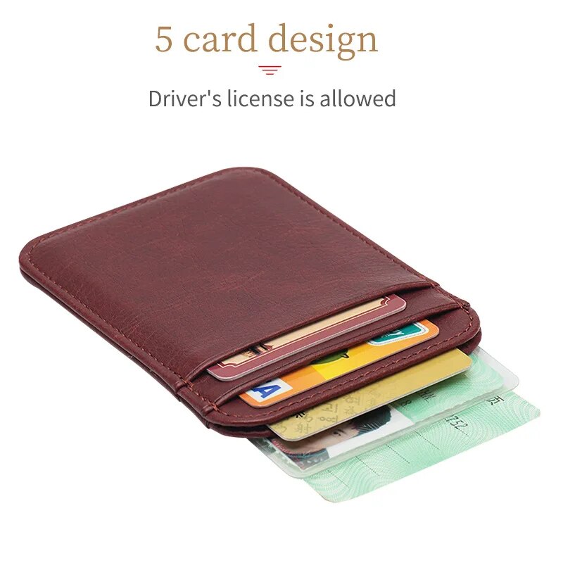 Porte-cartes ULTRA FIN en cuir véritable