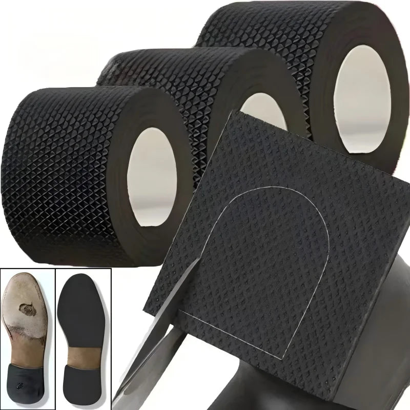 4x Rouleaux de Bande Adhésive de Protection pour Semelles de Chaussures – Antidérapant, Anti-Usure & Anti-Bruit
