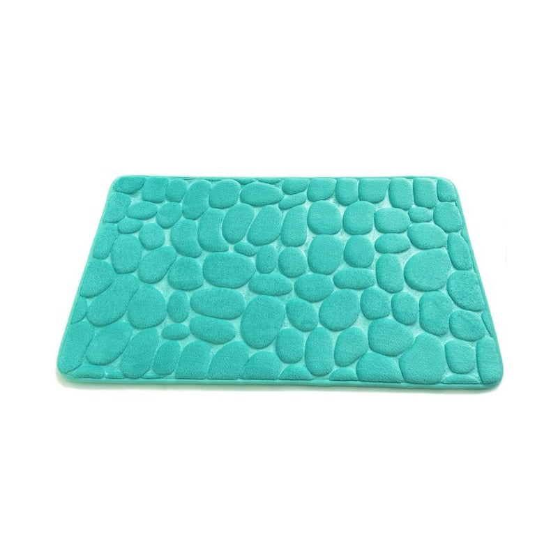 Ultra-absorbent pebble bath mat