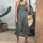 Mid-Calf Cotton & Linen Summer Overalls