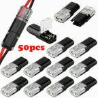 Conector de doble alambre con lazo de bloqueo