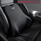 Coussin Lombaire & Oreiller Cervical pour Voiture – Mousse à Mémoire de Forme, Soutien du Dos et du Cou – Confort de Conduite