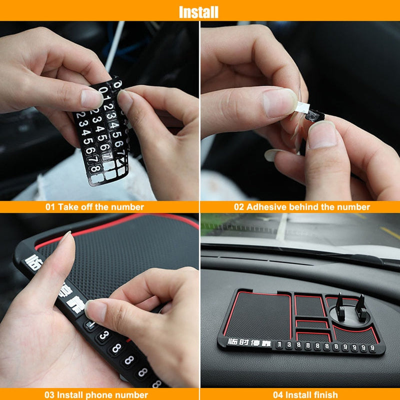 Tapis antidérapant support de téléphone pour voiture