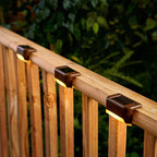 4x Appliques LED solaires pour escaliers et clôtures