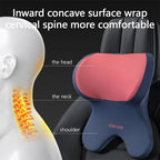 Coussin Lombaire & Oreiller Cervical pour Voiture – Mousse à Mémoire de Forme, Soutien du Dos et du Cou – Confort de Conduite
