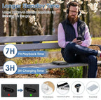 Lecteur CD Bluetooth Portable Ultra Plat à Grande Autonomie
