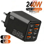 Chargeur USB C GaN 240W 8 en 1 — Charge rapide