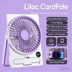 Ventilateur de bureau ultra-fin USB — affichage numérique, portable, silencieux